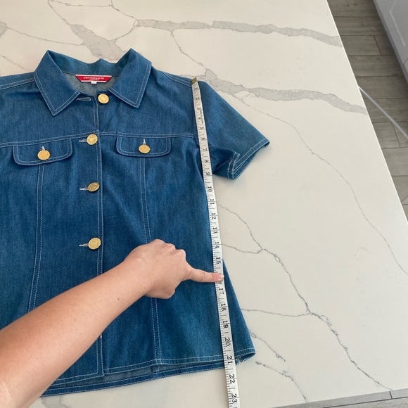 Alain Manoukian 100% cotton denim shirt size 40/M - Picture 10 of 12